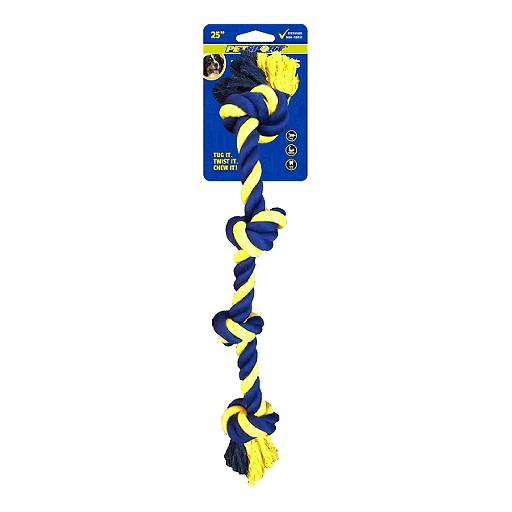 [PS80306] PETSPORT Twisted Chews Large 4-Knot Cotton Rope 25"