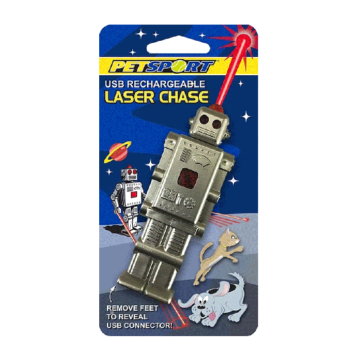 [PS90020] PETSPORT Laser Chase Robot 5mW Class 3R 3.5"