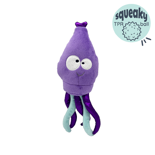 [HK60619] HUXLEY & KENT Dog Slappies Squiggly Squid S