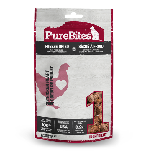 [PB00358] PURE BITES Cat Treats Freeze Dried Chicken Heart 1.09oz