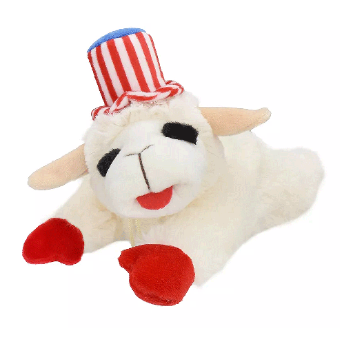 [MPH94845] MULTIPET Lamb Chop w/Uncle Sam Hat 10.5"