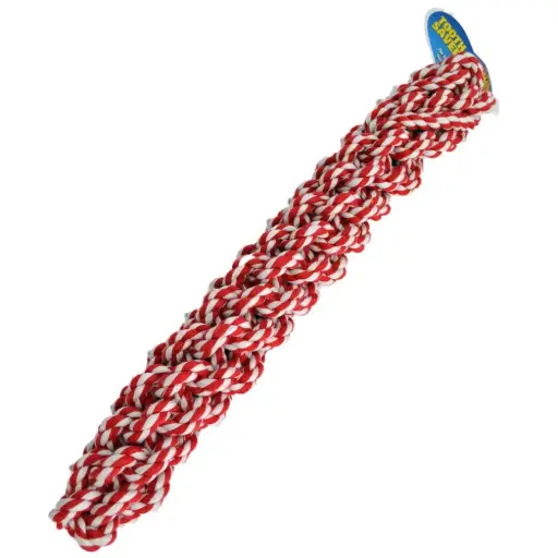 [APP56074] AMAZING PET Rope Retriever 18" Red/White