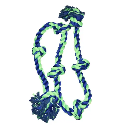 [APP56266] AMAZING PET Rope 7 Knot 72" Blue/Green