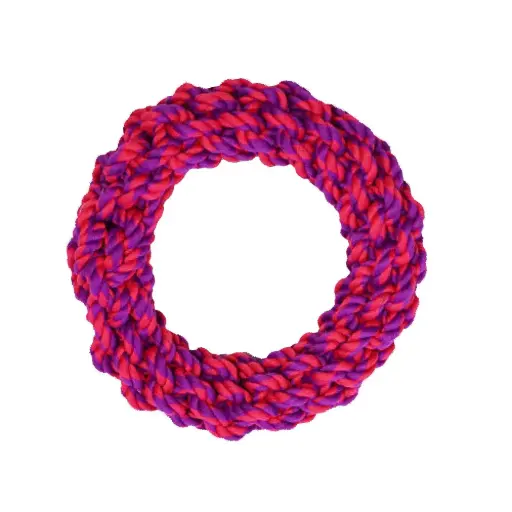 [APP56269] AMAZING PET Rope Ring 7" Purple/Magenta