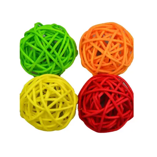 [APP70250] AMAZING PET Cat Toy Rattan Balls 4ct