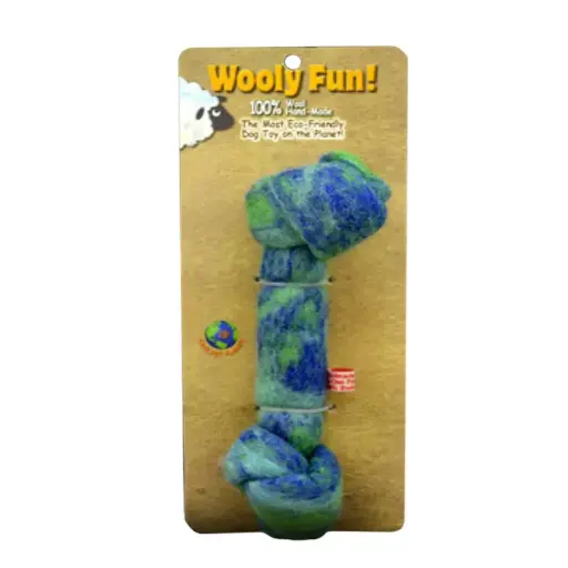 [APP85021] AMAZING PET Wooly Fun Knotted Bone 8.5" Blue