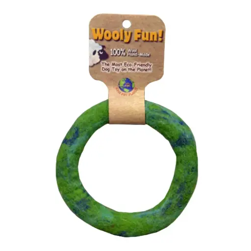 [APP86026] AMAZING PET Wooly Fun Ring 5" Green