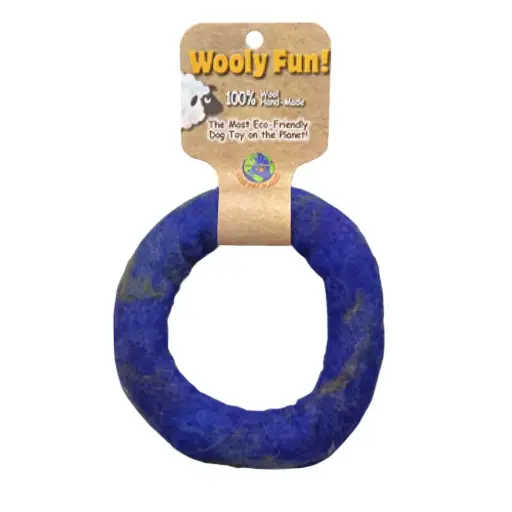 [APP86086] AMAZING PET Wooly Fun Ring 5" Blue