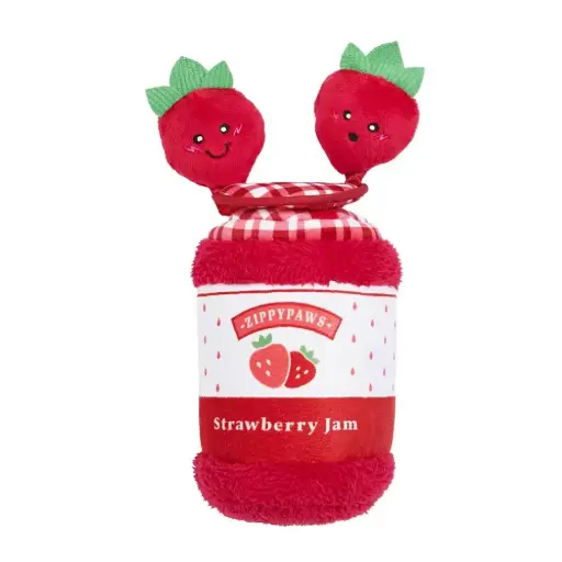 [ZP68113] ZIPPY PAWS Bungee Burrow Strawberry Jam Jar