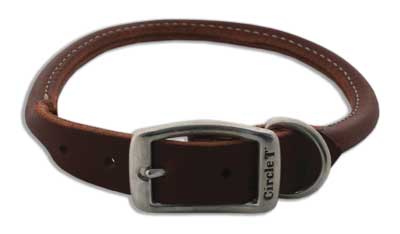 [CA2203-10] COASTAL Latigo Rolled Collar 3/8 x 10