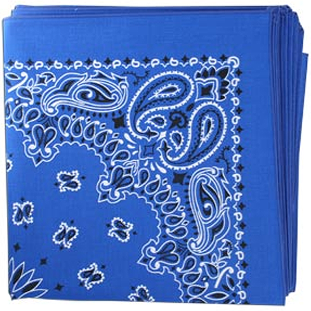 [BAN007] BANDANNA Paisley Royal 12pk