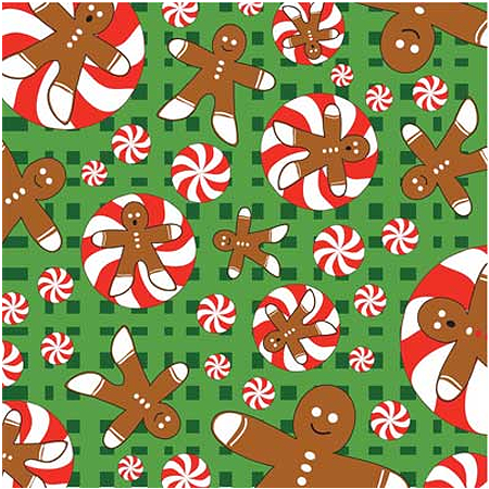 [BAN706] BANDANNA Gingerbread Men 12pk