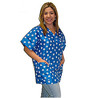 [SW109P XS-PAWBLUE] *STYLIST WEAR Patterned Nylon Jacket Blue w/Pawprint XS