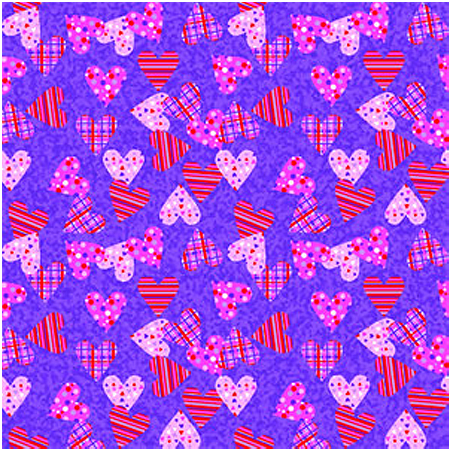 [BAN439] BANDANNA Plaid Polka Dot Heart 12pk