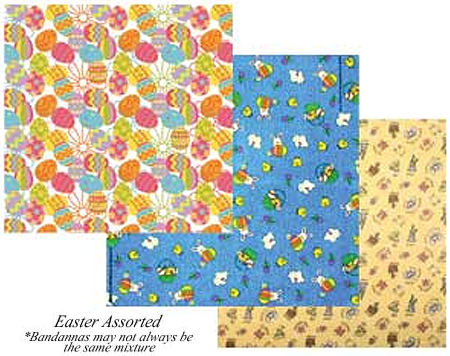 [BAN437] BANDANNA Easter Assorted 12pk