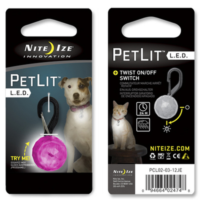 [NZ02474] NITE IZE PetLit LED Collar Light Jewel Pink