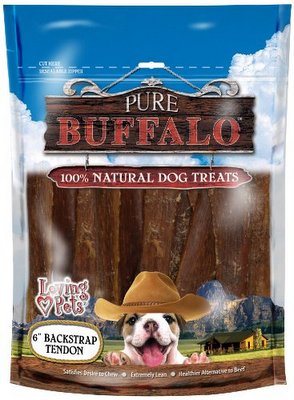 [LP05653] PURE BUFFALO Backstrap Tendon 6 Inch 20 Pack