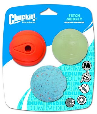 [PMT00020] CHUCKIT Fetch Medley  Assorted 3 Pack M