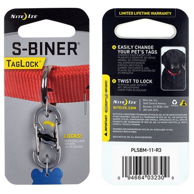 [NZ03230] NITE IZE S-Biner TagLock Stainless Steel