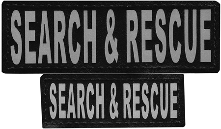 [DL0215 L/XL] DOGLINE Velcro Patch - Search & Rescue - L/XL